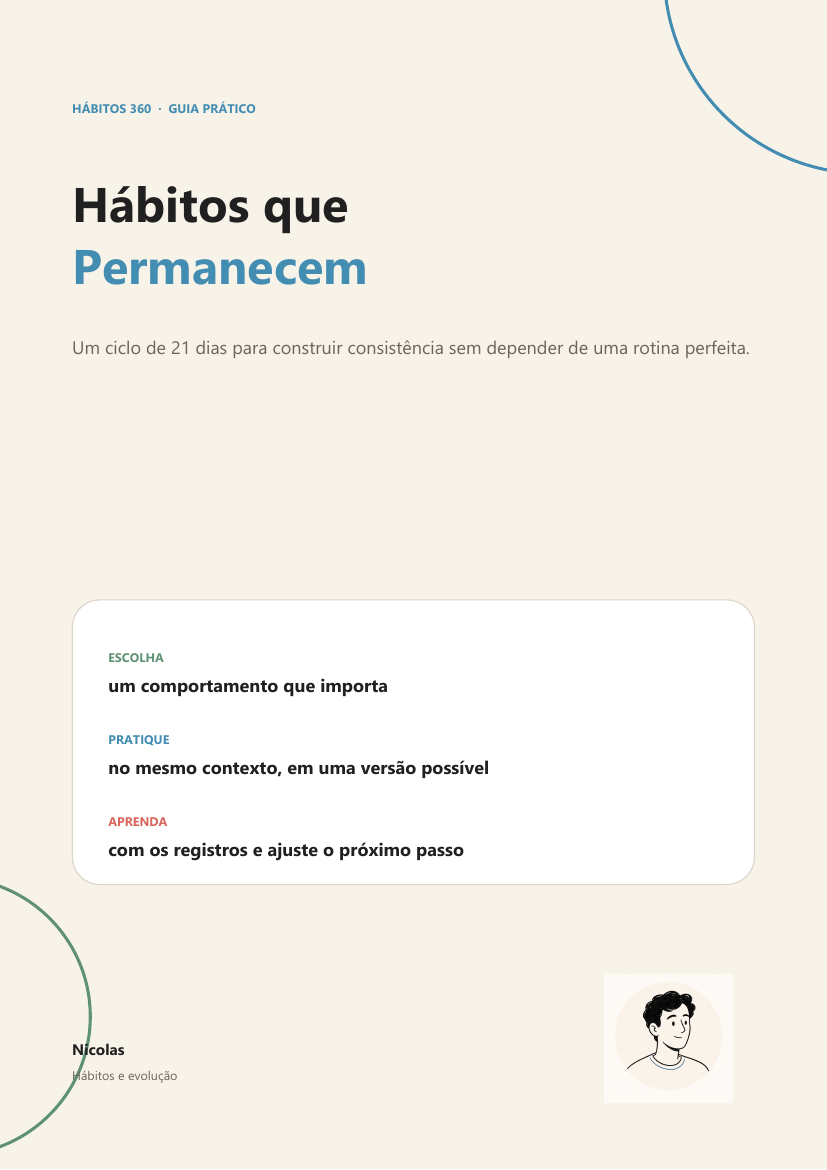 Capa do e-book Hábitos que Permanecem